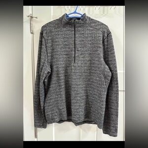 lululemon athletica Surge 1/2 Zip Men's Black and Gray Zip-Up Sweater